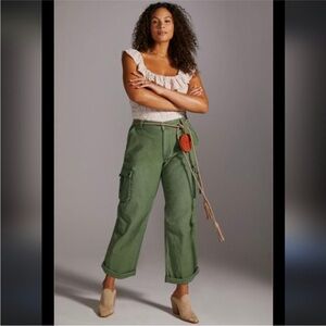 Anthropologie Pilcro Green Cargo Utility Pants Size 30 EUC